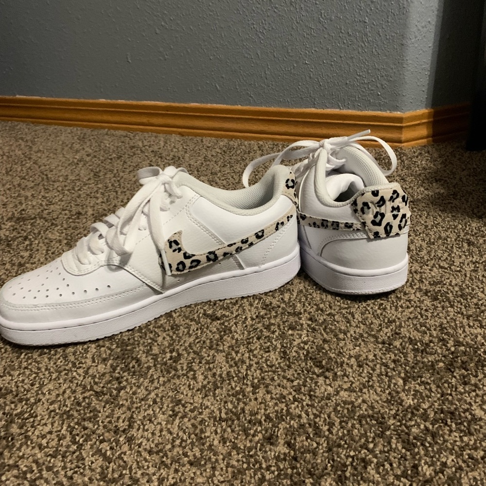 Animal print Nike court vision sneakers